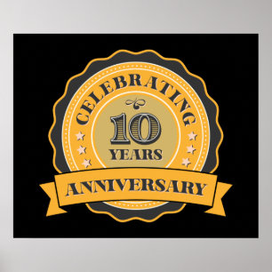 Affiche cool 10th Year Anniversary party 