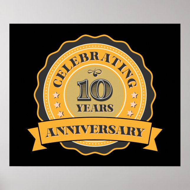 Affiche cool 10th Year Anniversary party  (Devant)
