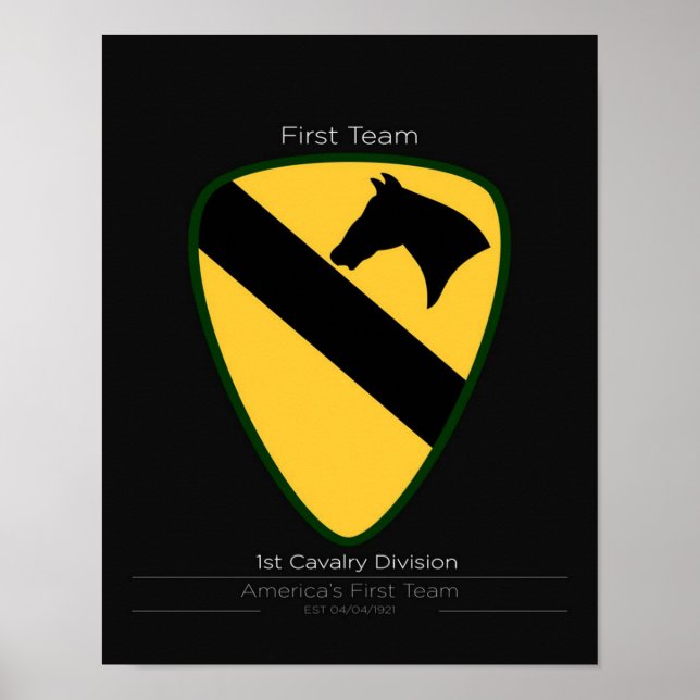 Affiche cool 1st Cavalry Division (Devant)