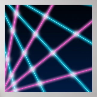 Affiche Cool 80s Laser School Portrait de fond Arrière - p