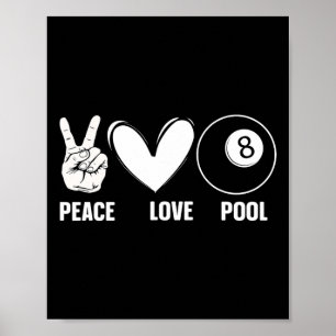 Affiche Cool 8 Ball Pool Amoureux Design Pour Hommes Femme