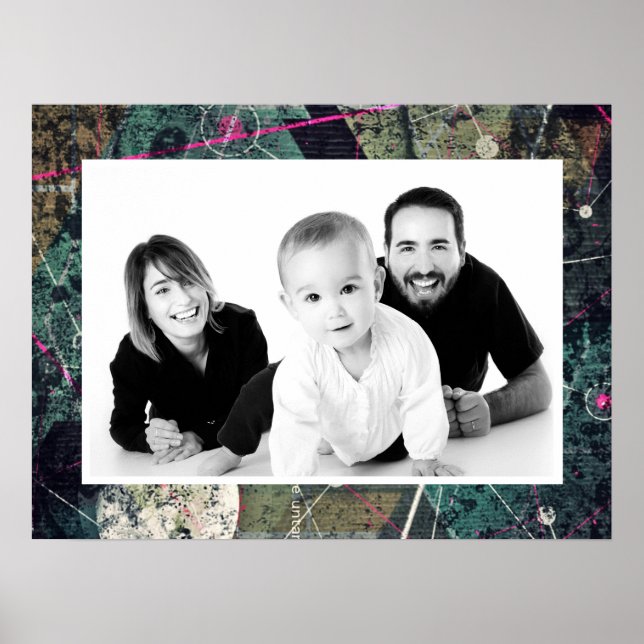 Affiche Cool Abstract Graffiti Art Geometic Custom Photo (Devant)