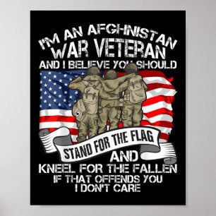 Affiche Cool Afghanistan Guerre Vétérinaire Soldat Fière V