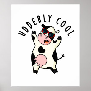 Affiche Cool âgé Funny Cow Pun