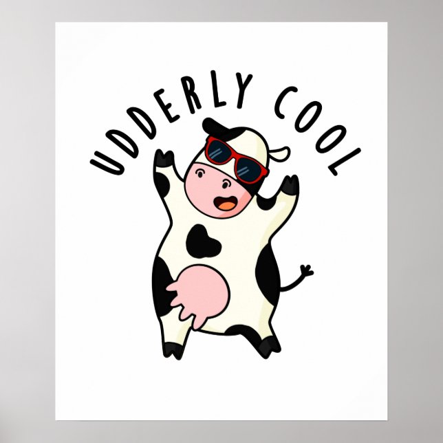 Affiche Cool âgé Funny Cow Pun (Devant)
