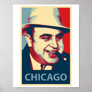 Affiche Cool Al Capone Gangster italien Chicago Hope Óbámá
