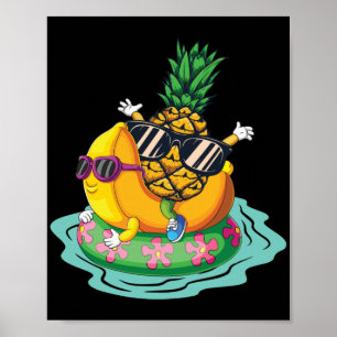 Affiche Cool Ananas Banana Vacances d'été Relax
