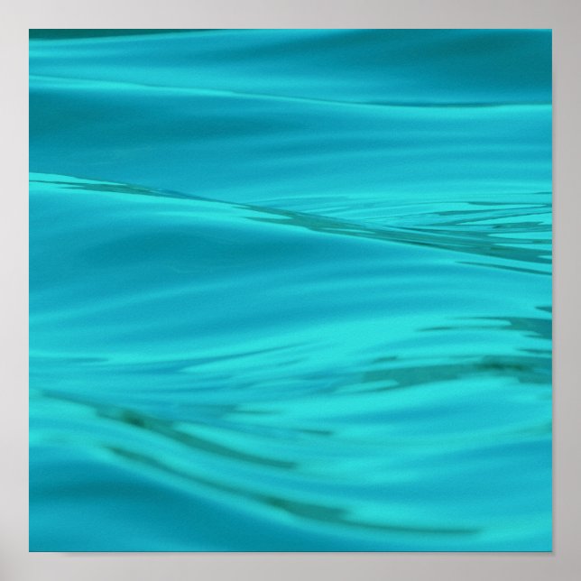 Affiche Cool Aqua Blue Summer Water Riples (Devant)
