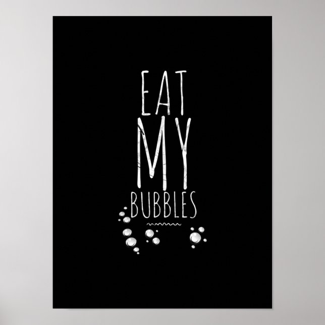 Affiche Cool Baignade Manger Mes Bulles Nager Amusant Nage (Devant)
