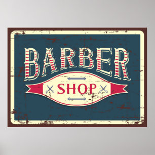 Affiche cool Barber boutique affaires rétro vintage
