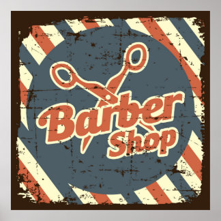 Affiche cool Barber boutique affaires rétro vintage