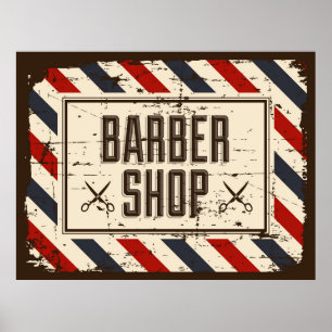 Affiche cool Barber boutique affaires rétro vintage