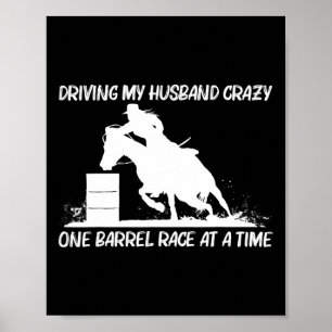 Affiche Cool Barrel Racing Art Pour Femmes Maman Horseback