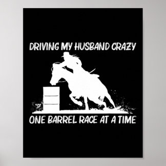 Affiche Cool Barrel Racing Art Pour Femmes Maman Horseback