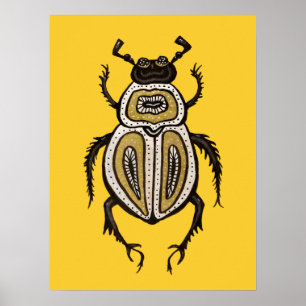 Affiche Cool Beetle Décoratif Entomologie Art