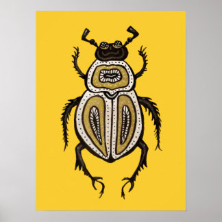 Affiche Cool Beetle Décoratif Entomologie Art