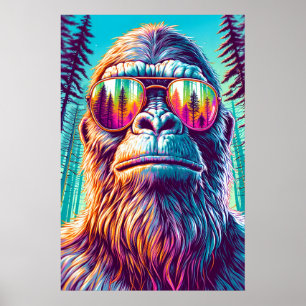 Affiche Cool Bigfoot dans Lunettes de soleil Hip