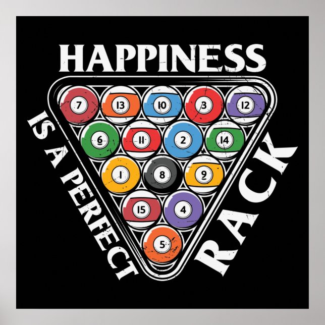 Affiche cool Billiards amoureux de porte-parole (Devant)