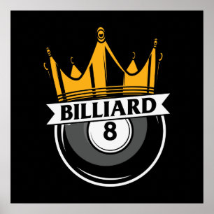Affiche cool Billiards lovers King