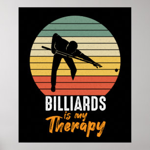 Affiche cool Billiards thérapie mot art