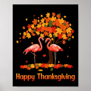 Affiche Cool Bon thanksgiving Automne Flamant rose Lover