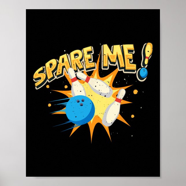 Affiche Cool Bowling Nouveauté Pour Hommes Femmes Bowling  (Devant)