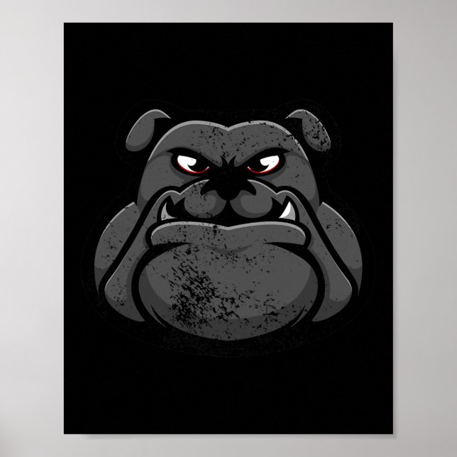 Affiche Cool Bulldog Amoureux des chiens Dons Idée (Devant)