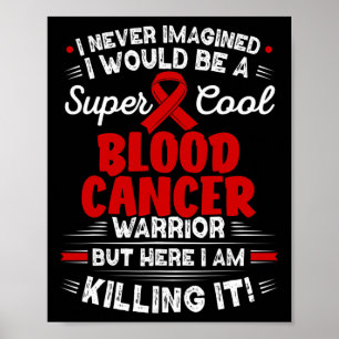 Affiche Cool Cancer du sang Guerrier Sensibilisation au ca