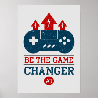 Affiche cool changeur de jeu gamer salle art