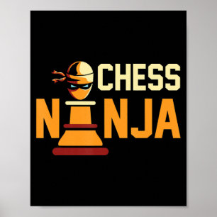 Affiche Cool Chess Ninja Chess Lovers Cadeau