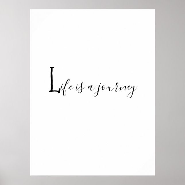 Affiche Cool Citation LIFE EST UN VOYAGE Imprimer Art (Devant)