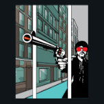 Affiche Cool Comic livre pop art style illusion optique 3d<br><div class="desc">Prenez cette affiche d'illusion optique 3d cool si vous aimez le style rétro, la bande dessinée, les films et, pop art. Il a un effet 3d pour être plus génial. C’est le meilleur cadeau pour une petite amie nue, un petit ami ou un ami qui aime les bandes dessinées, les...</div>