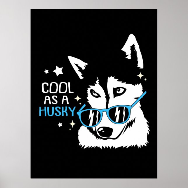Affiche Cool Comme Chien Husky (Devant)