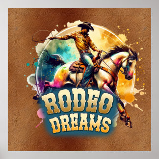 Affiche Cool Cowboy Rodeo rêve