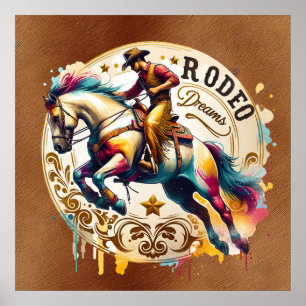 Affiche Cool Cowboy Rodeo rêve