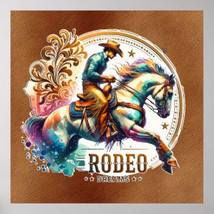 Affiche Cool Cowboy Rodeo rêve
