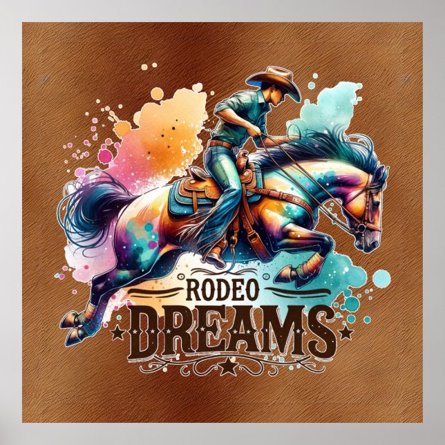 Affiche Cool Cowboy Rodeo rêve (Devant)
