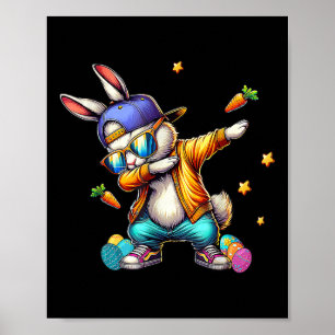 Affiche Cool Dab Bunny Pâques Enfants Drôle Garçons Hommes