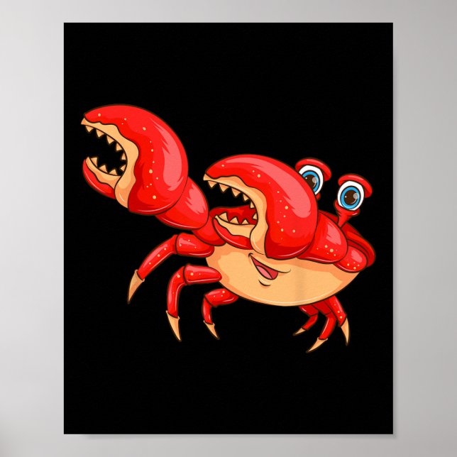 Affiche Cool Dabbing Crabe Drôle Danseuse Danse de la mer  (Devant)