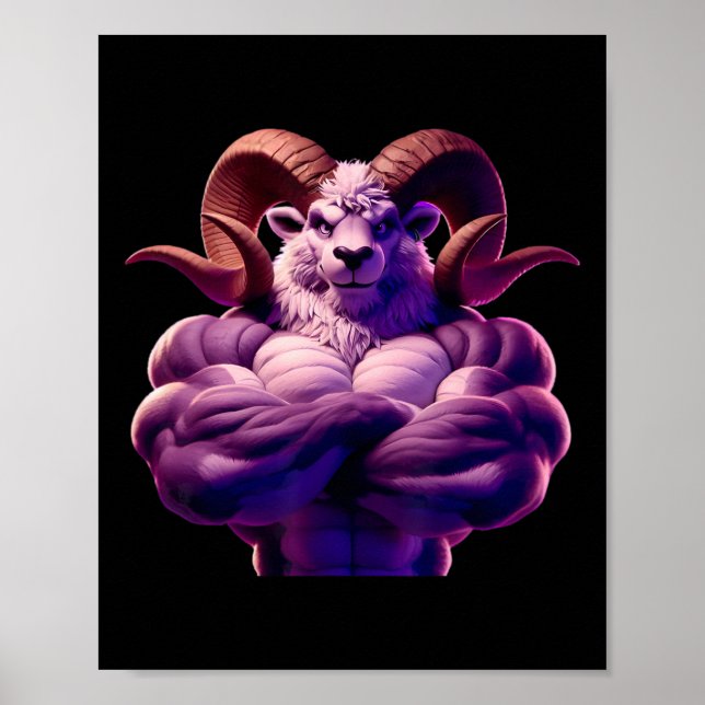 Affiche Cool de musculation de soufflante de bélier massiq (Devant)