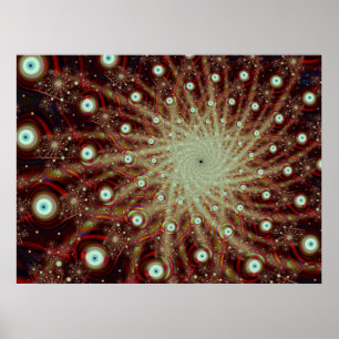 Affiche Cool d'explosion Art Fractal Abstrait