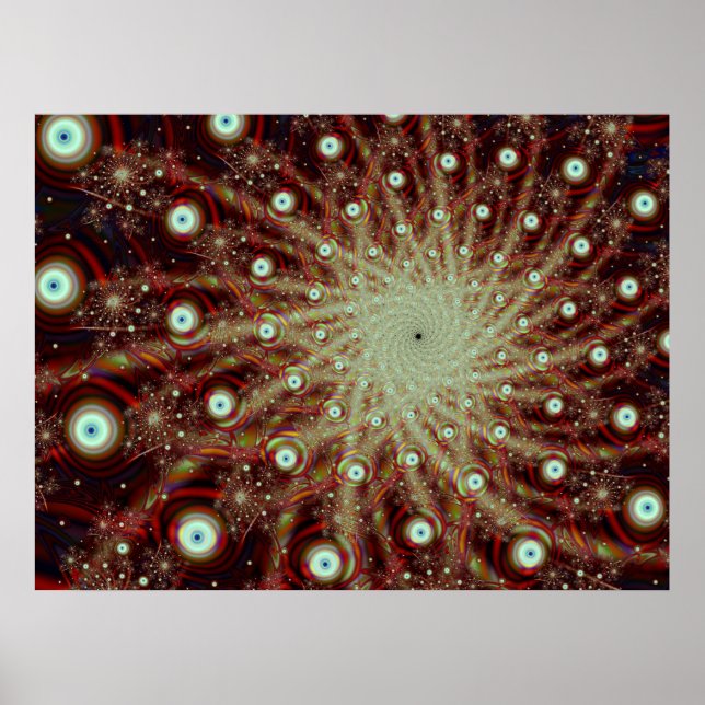 Affiche Cool d'explosion Art Fractal Abstrait (Devant)