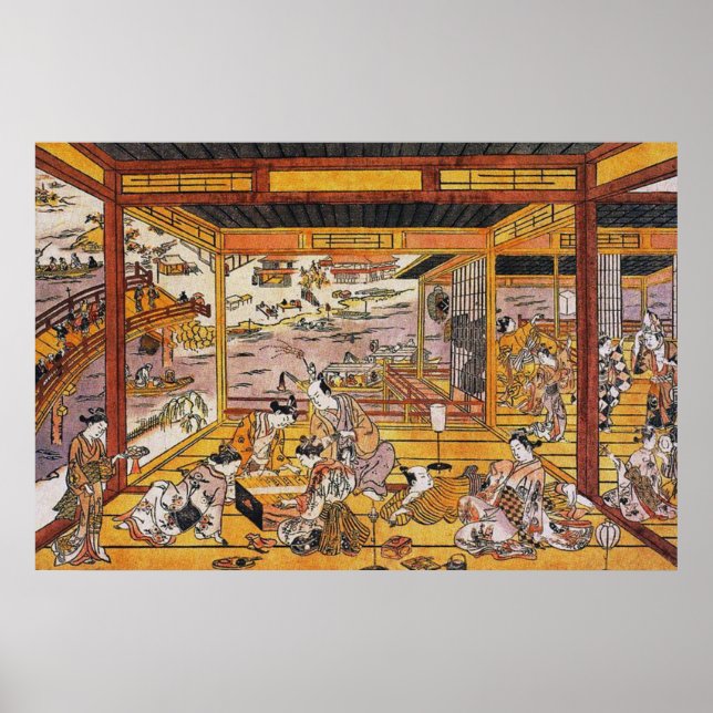 Affiche Cool du soir par le pont Ryōgoku (Devant)