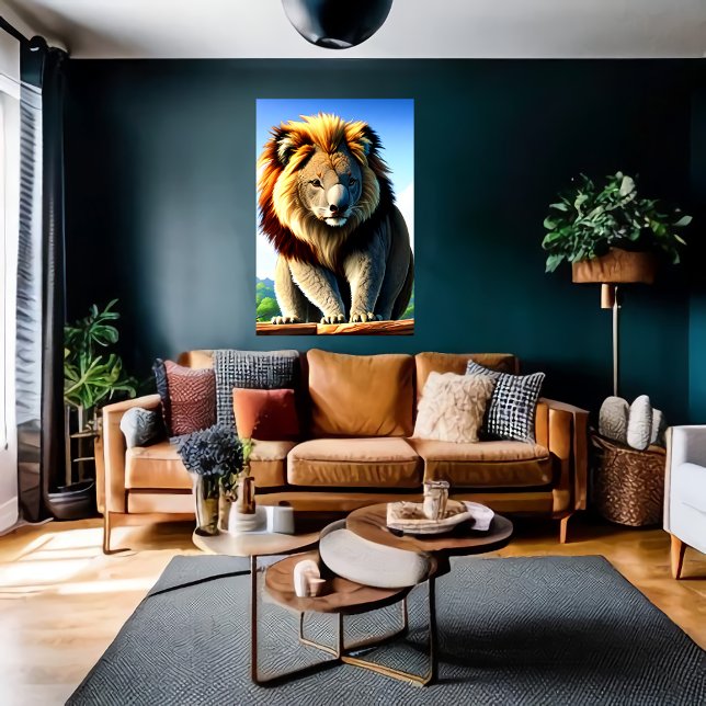 Affiche Cool et adorable Lion hybride Koala | Art AI (Créateur téléchargé)