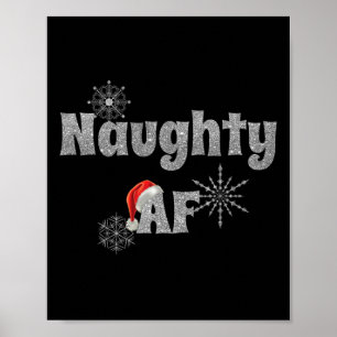 Affiche Cool Et Snowy Naughty Af Drôle Et Mauvais Christ
