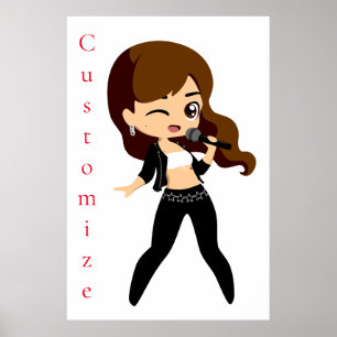 Affiche Cool fille chante Karaoke Thunder_Cove