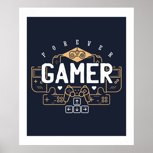 Affiche Cool Forever GAMER Gaming Cadeaux Ado garçon fille (Devant)