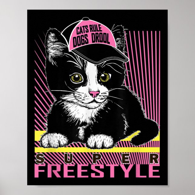 Affiche Cool Funny Sarcastic Cats Mèmes Citations Cartoon  (Devant)
