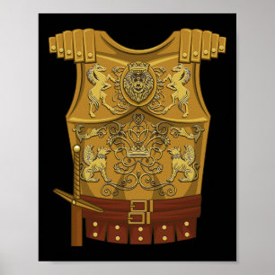 Affiche Cool Gladiator Halloween Costume de combat Fighter