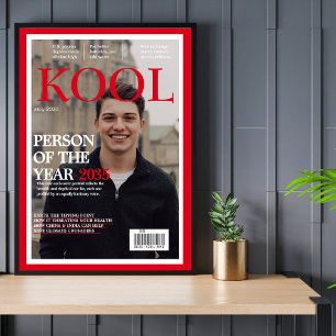 Affiche Cool Graduation Fake Magazine Couverture photo
